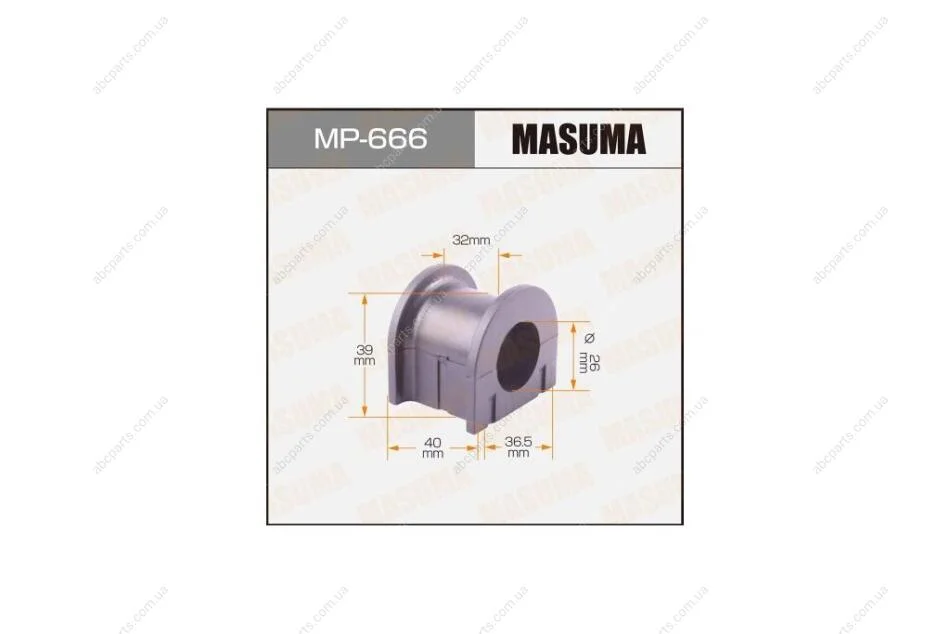 Втулка стабилизатора переднего (Кратно 2) Toyota Land Cruiser Prado (-02) (MP-666) MASUMA MP666 (фото 1)