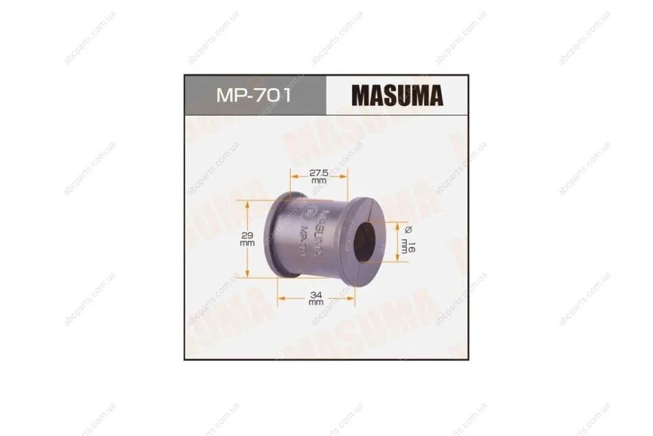 Втулка стабілізатора заднього (Кратно 2) Lexus RX 350 (06-08)/ Toyota Camry (01-06) (MP-701) MASUMA MP701 (фото 1)