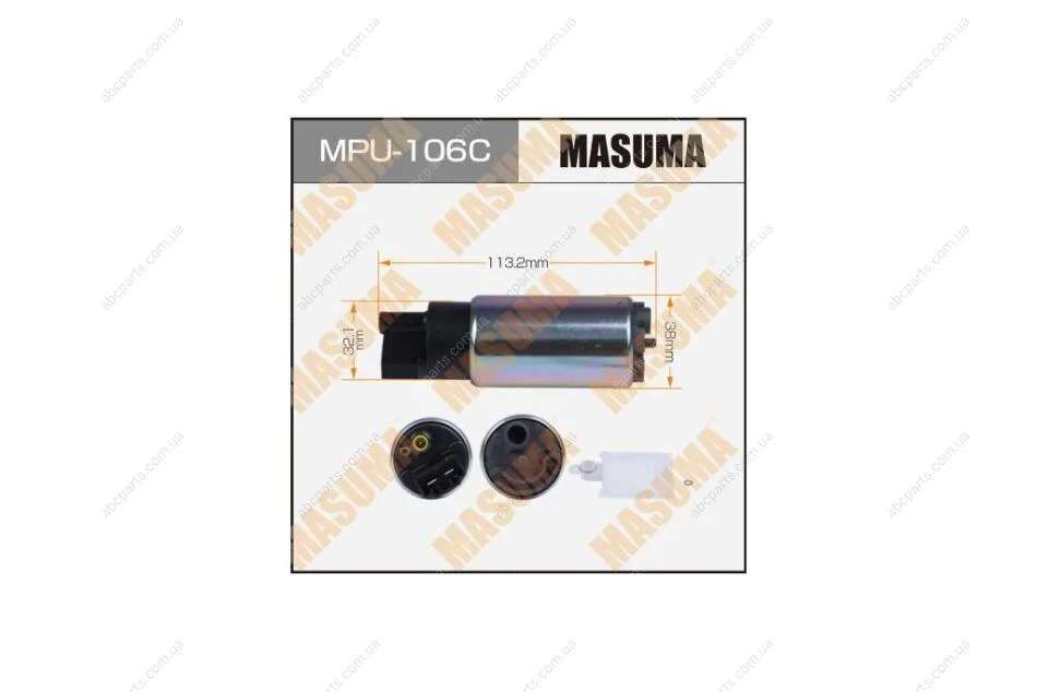 Бензонасос електричний графітовий колектор Toyota LAND CRUISER, OUTLANDER/UZJ200, CW5W, сітка MPU-040 (MPU106C) MASUMA 'MPU106C (фото 1)