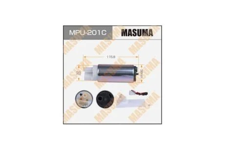 Бензонасос электрический NISSAN TEANA, X-TRAIL, FX35 / S50, J31, графитовый коллектор PEUGEOT EXPERT (MPU-201C) MASUMA 'MPU201C