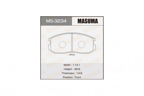 Колодки тормозные (MS-3234) MASUMA MS3234