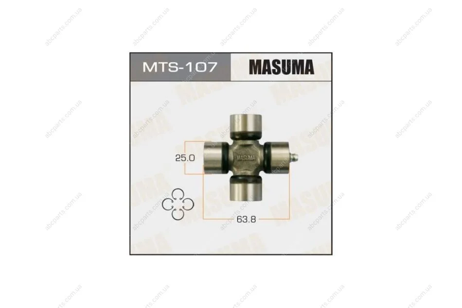 Крестовина карданного вала (25x63.8) Suzuki Jimny (00-) (MTS-107) MASUMA MTS107 (фото 1)
