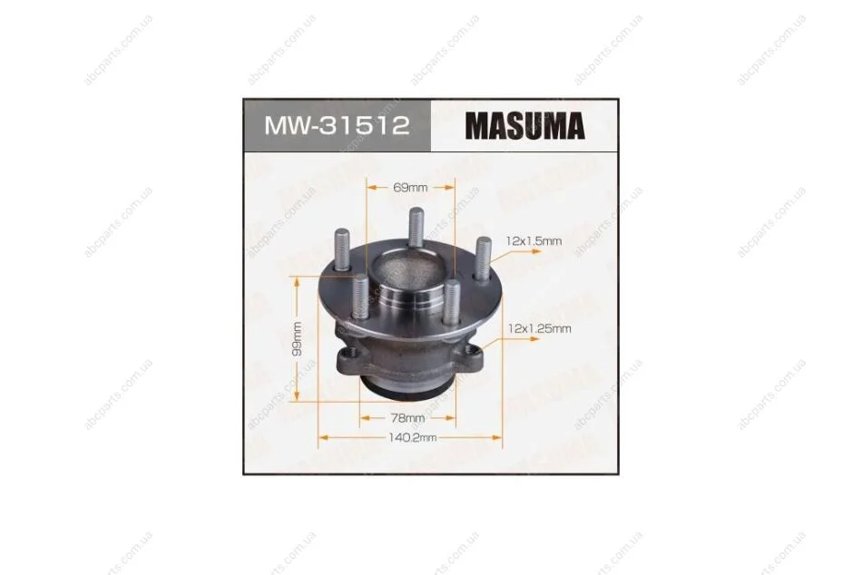 Маточина колеса задній OUTLANDER ECLIPSE CROSS/GF7WGK1W (MW-31512) MASUMA MW31512 (фото 1)