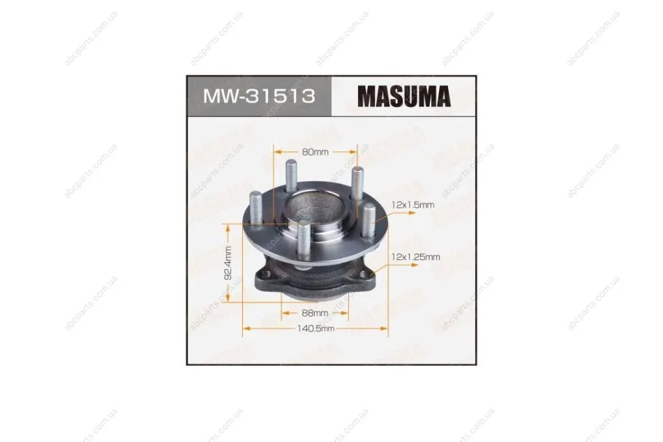 Маточина колеса задній MITSUBISHI OUTLANDER, DELICA D:5 / CW5W, CV4W (з ABS) (MW31513) MASUMA 'MW31513 (фото 1)