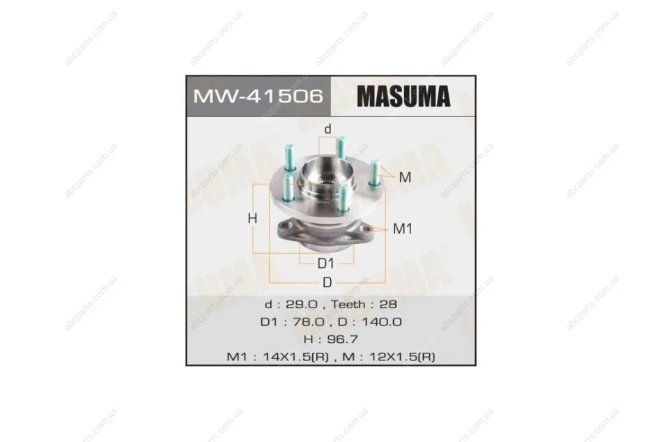 Маточина колеса (MW-41506) MASUMA 'MW41506 (фото 1)