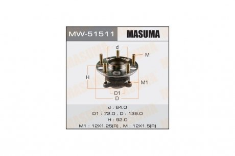 Ступица колеса MASUMA MW51511