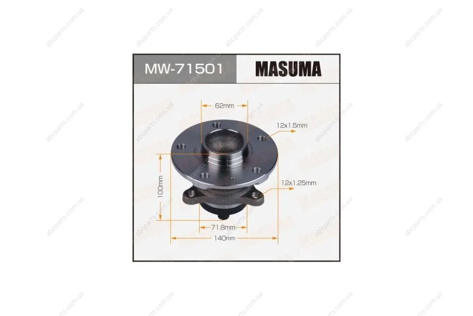 Ступица колеса задний SX4 SWIFT 06-(with ABS) (MW-71501) MASUMA MW71501 (фото 1)