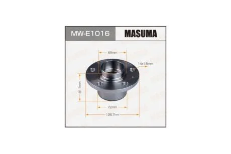 Ступица колеса передн AUDI A1, SKODA FABIA (MW-E1016) MASUMA MWE1016