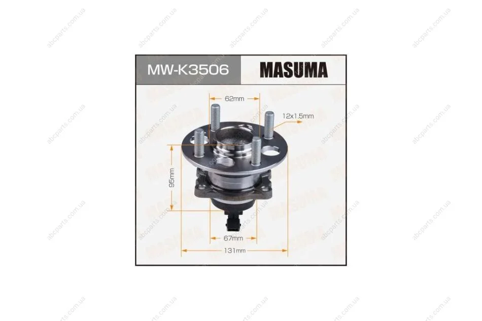 Ступица колеса задний KIA RIO IV17-(with ABS) (MW-K3506) MASUMA MWK3506 (фото 1)