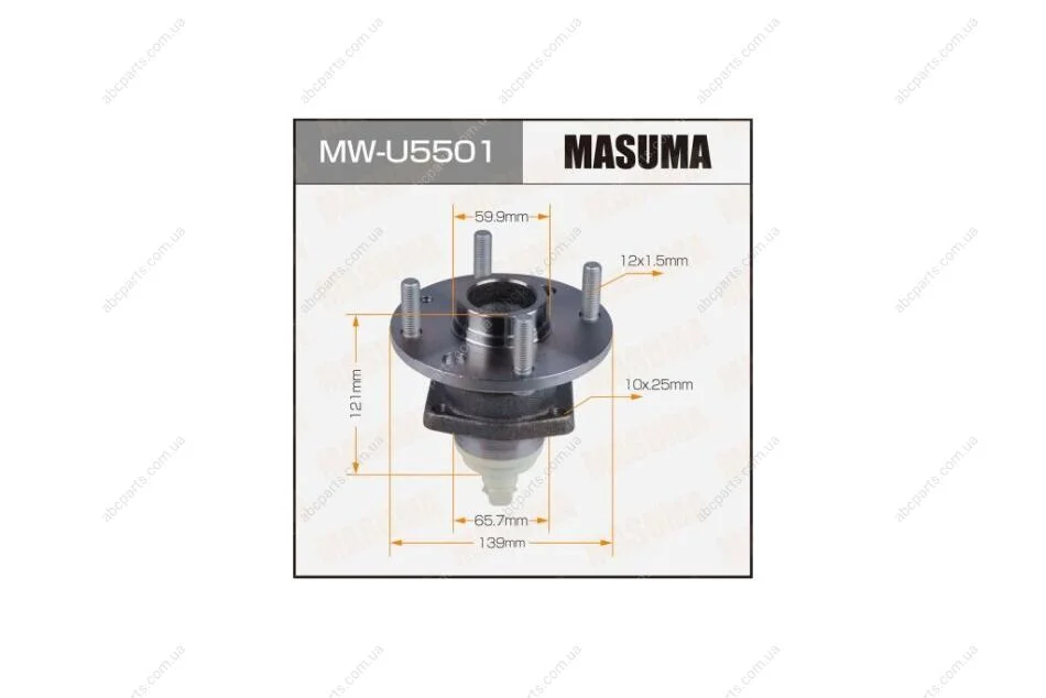 Ступица колеса задний CHEVROLET LACETTI 03- (with ABS) (MW-U5501) MASUMA MWU5501 (фото 1)