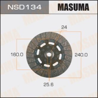 Диск зчеплення 240*160*24*25.6 Nissan X-Trail (01-07) MASUMA 'NSD134