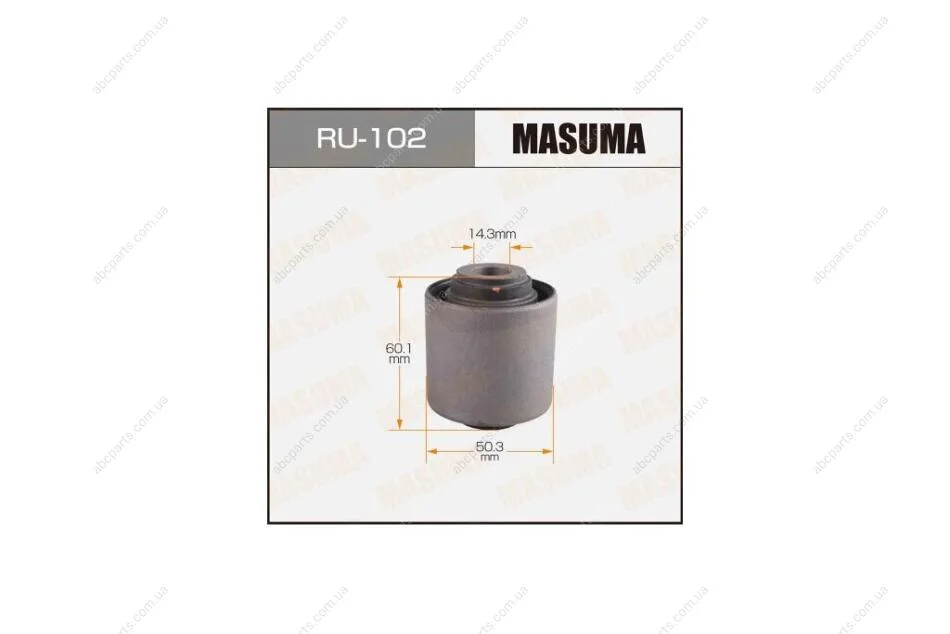 Сайлентблок заднього поздовжнього важеля Nissan Pathfinder (-05) (RU-102) MASUMA RU102 (фото 1)