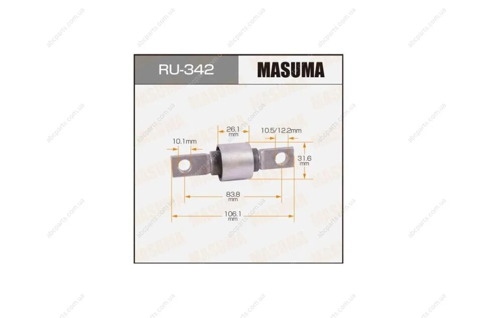 Сайлентблок заднього верхнього поперечного важеля Honda Civic, CR-V (-02) (RU-342) MASUMA RU342 (фото 1)