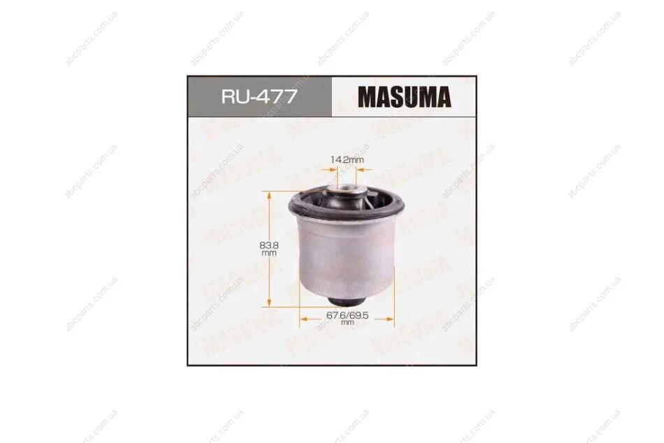 Сайлентблок задней балки Toyota Auris, Corolla, Prius (06-) (RU-477) MASUMA RU477 (фото 1)