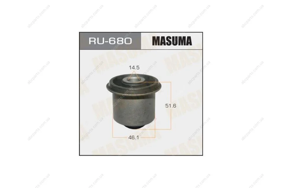Сайлентблок переднього верхнього важеля Mitsubishi L200 (05-), Pajero Sport (08-15) (RU-680) MASUMA RU680 (фото 1)