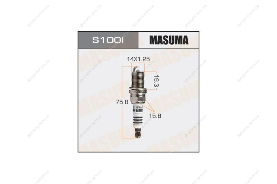 Свеча зажигания MASUMA S100I (фото 1)