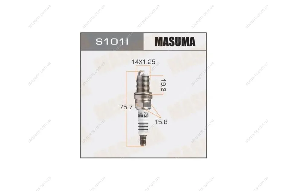 Свічка запалювання іридієва Masuma MASUMA S101I (фото 1)