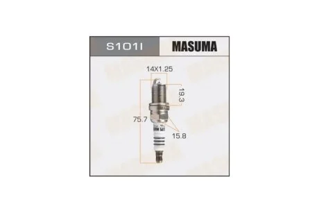 Свічка запалювання іридієва Masuma MASUMA S101I