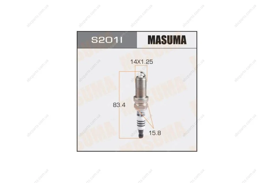 Свеча зажигания иридиевая Masuma MASUMA S201I (фото 1)