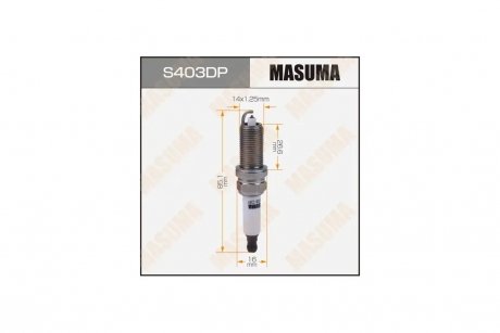 Свеча зажигания DOUBLE PLATINUM (PLZFR6A-11S) MASUMA S403DP