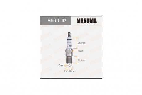 Свіча запалювання IRIDIUM+PLATINUM (ITR6F13) MASUMA S511IP