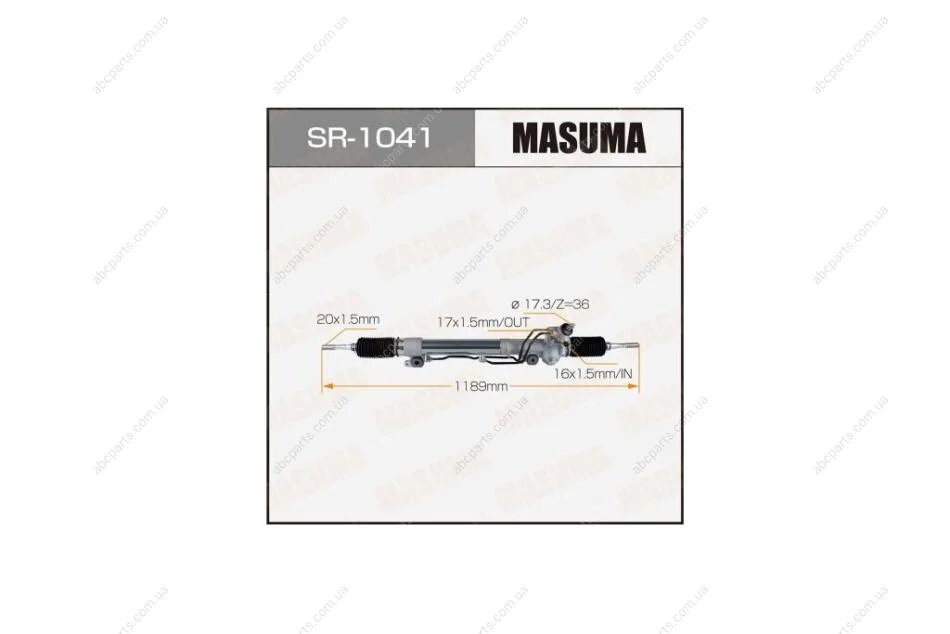 Рейка рульова Toyota LAND CRUISER 100 LHD (SR1041) MASUMA 'SR1041 (фото 1)