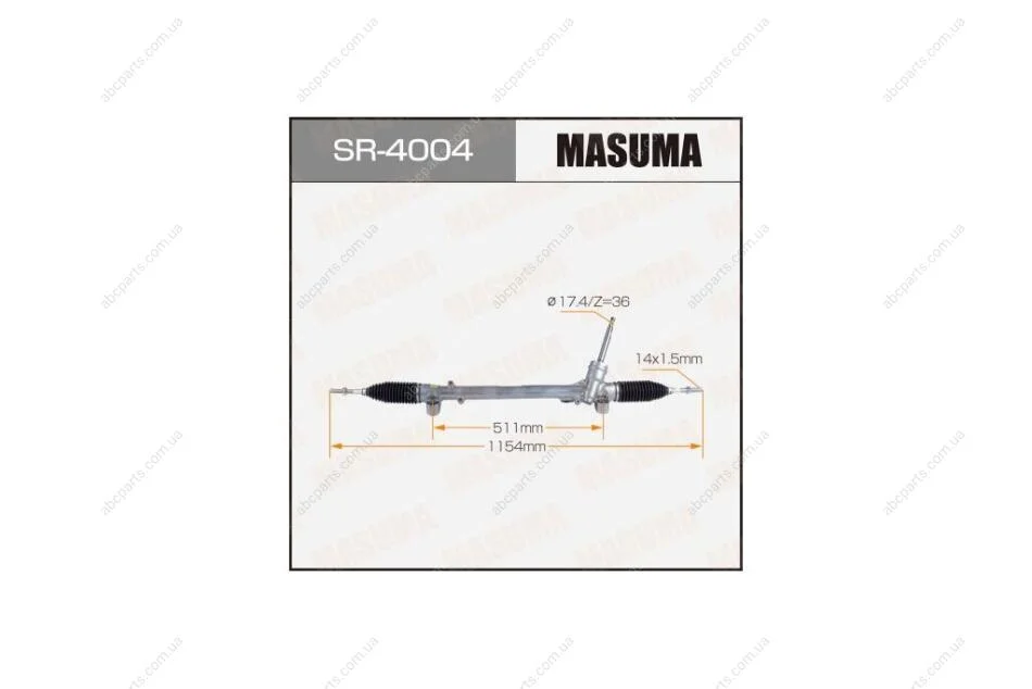 Рейка рульова MAZDA 3MAZDA 6 / BM#GJ# (SR-4004) MASUMA SR4004 (фото 1)