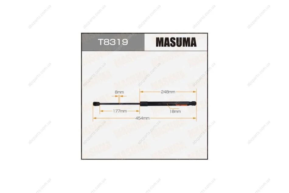 Амортизатор багажника L=454mm MASUMA T8319 (фото 1)