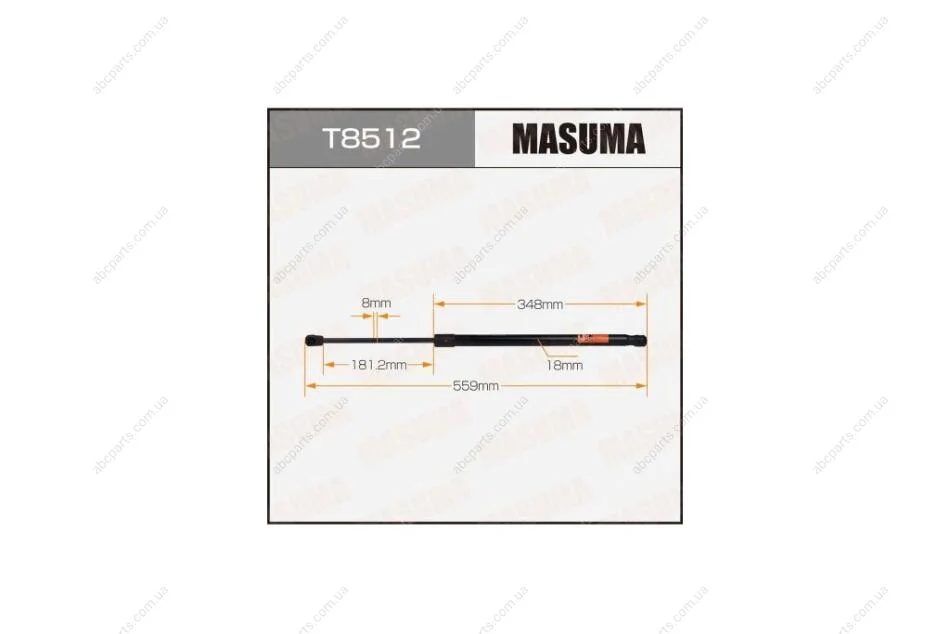 Амортизатор багажника L=559mm MASUMA T8512 (фото 1)