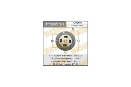 Диск зчеплення MASUMA 'TYD035