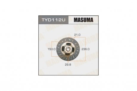 Диск сцепления 236*150*21*29.8 TOYOTA AVENSIS MASUMA 'TYD112U