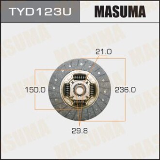 Диск зчеплення 236*150*21*29.8 Toyota Camry RAV4 MASUMA 'TYD123U