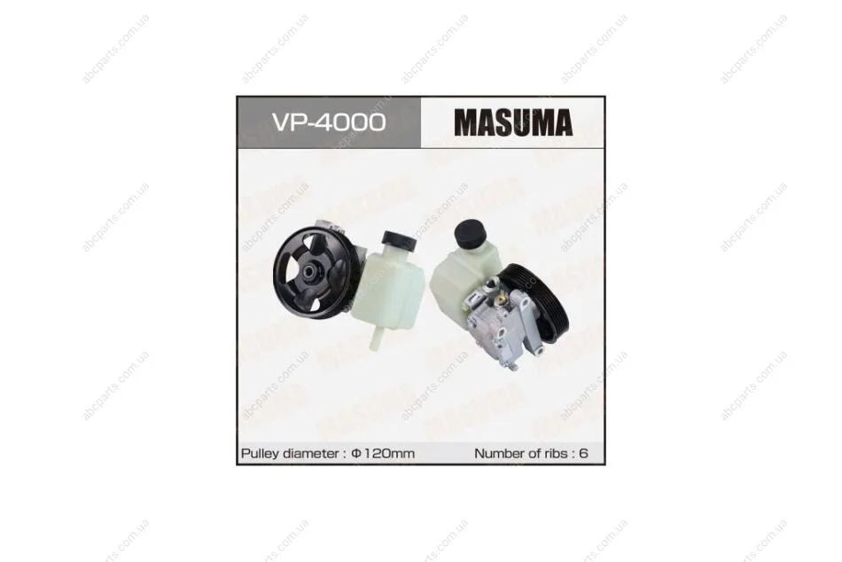 Насос гідропідсилювача керма MAZDA 6, ATENZA / GG3P / LF-VE, L8-DE (VP4000) MASUMA 'VP4000 (фото 1)