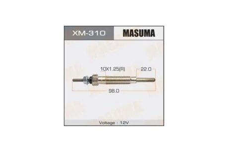 Свеча накала PM- 75 /4D56 (XM-310) MASUMA 'XM310