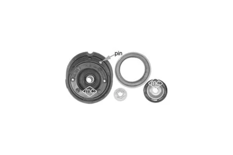 Ремкомплект опори амортизатора перед Citroen C2, C3 (02-) Metalcaucho '05876