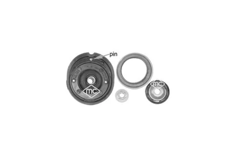 Ремкомплект опори амортизатора перед Citroen C2, C3 (03-) Metalcaucho '05877