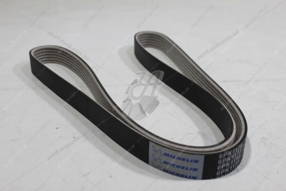 Ремінь полікліновий (тефлон) Infiniti FX 35 (03-06) 3.5i/ Renault Duster (19-) 1.5d/ Mini Cooper (14-) (6PK1173) MICHELIN '6PK1173 (фото 1)