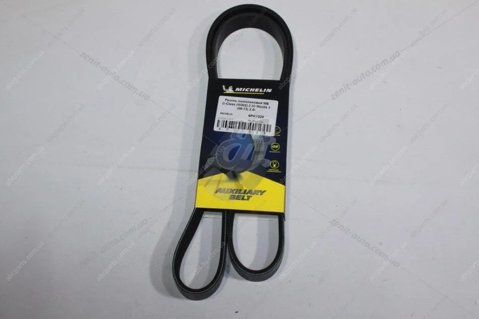Ремінь полікліновий (тефлон) MB C-Class (W202) 2.3i/ Mazda 3 (08-13) 2.0i (6PK1328) MICHELIN '6PK1328 (фото 1)