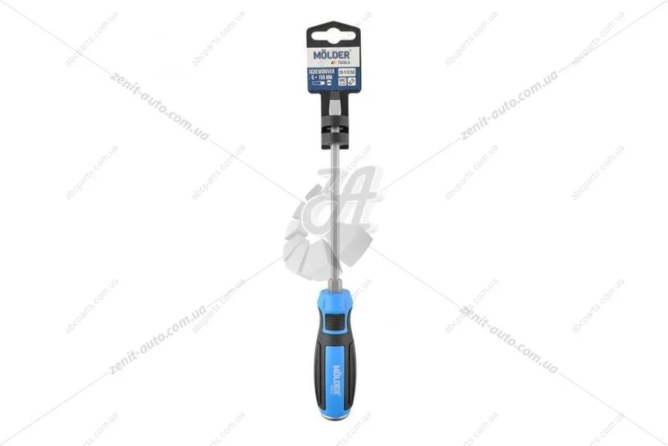 Отвертка плоская SL6х150мм ударная с шестигранной опорой MOLDER MT33005 (фото 1)