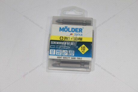 Набір біт PH1x50мм (к-т 10шт) (пласт упак) MOLDER 'MT7015010