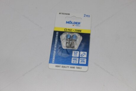 Набір біт PH2x25мм (к-т 2шт) (блістер+магнітний тримач) MOLDER 'MT7022502M