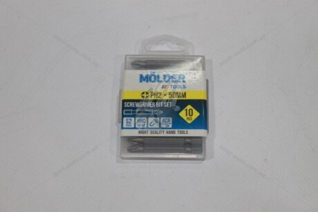 Набір біт PH2x50мм (к-т 10шт) (пласт упак) MOLDER 'MT7025010