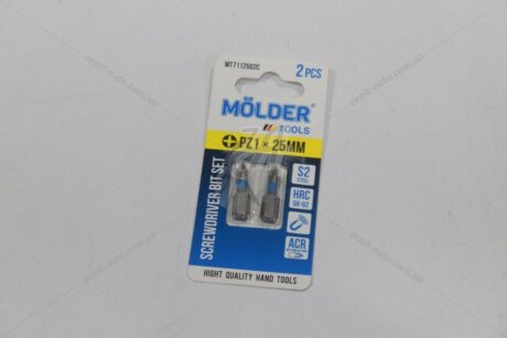 Набір біт PZ1x25мм (к-т 2шт) (блістер) (кольорове маркування) MOLDER 'MT7112502C