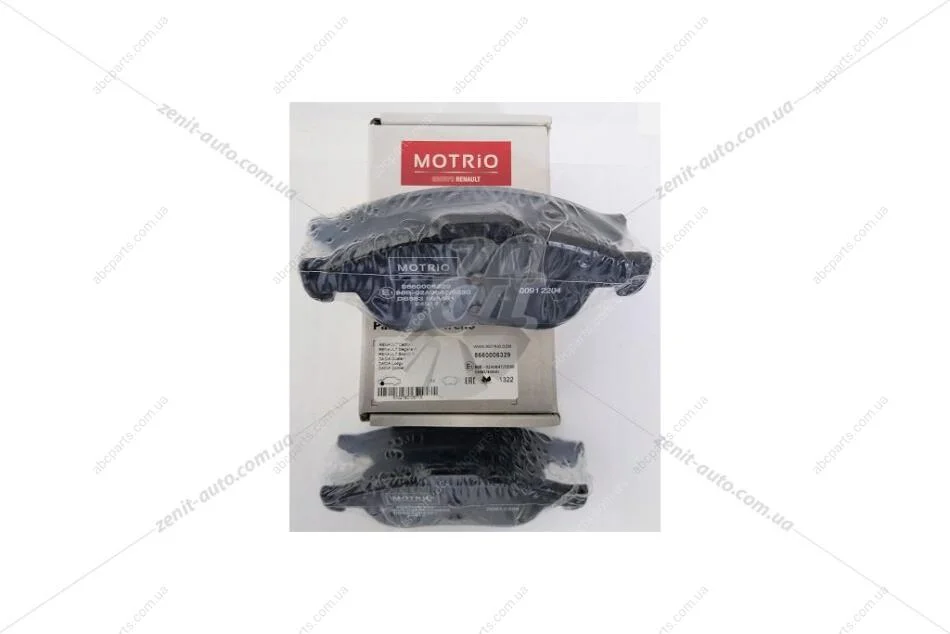 Колодки гальмівні передні (комплект) Renault Duster, Fluence, Megane III, Caprur, Arkana Motrio 8660006329 (фото 1)