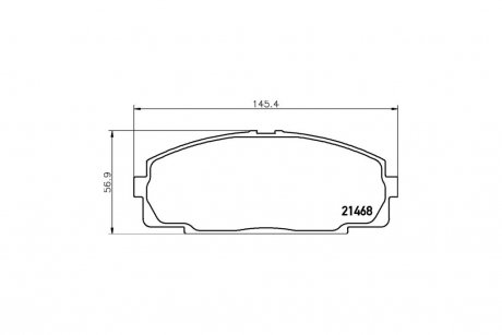 Колодки гальмівні дискові передні Strong Ceramic Toyota Hiace 2.0, 2.4, 3.0 (98-04) NISSHINBO NP1004SC