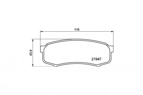 Колодки тормозные дисковые задние Strong Ceramic Toyota Land Cruiser 2.7, 3.0, 3.5, 4.2 (03-10) NISSHINBO NP1008SC