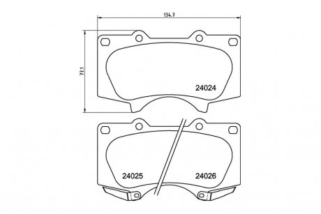 Колодки тормозные дисковые передние Strong Ceramic Mitsubishi Pajero IV (06-)/Toyota LC200 (07-), Hilux VIII (15-) NISSHINBO NP1012SC