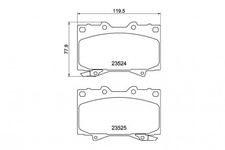 Колодки тормозные дисковые передние Strong Ceramic Land Cruiser (J100) (98-07) NISSHINBO NP1018SC