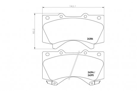 Колодки тормозные дисковые передние Strong Ceramic Land Cruiser (J200) (07-)/Land Cruiser Prado (J150) (09-) NISSHINBO NP1045SC