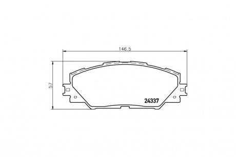 Колодки тормозные дисковые передние Strong Ceramic Toyota RAV-4 2.0, 2.2, 2.4 (05-) NISSHINBO NP1058SC